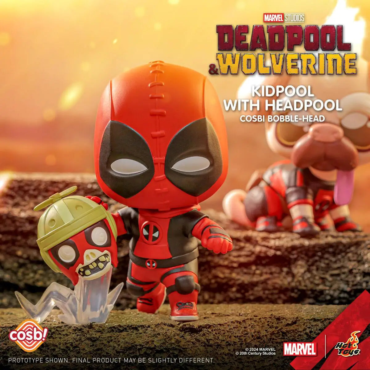 Cute Deadpool & Wolverine Q-Version Anime Figures - Kawaii Collectible