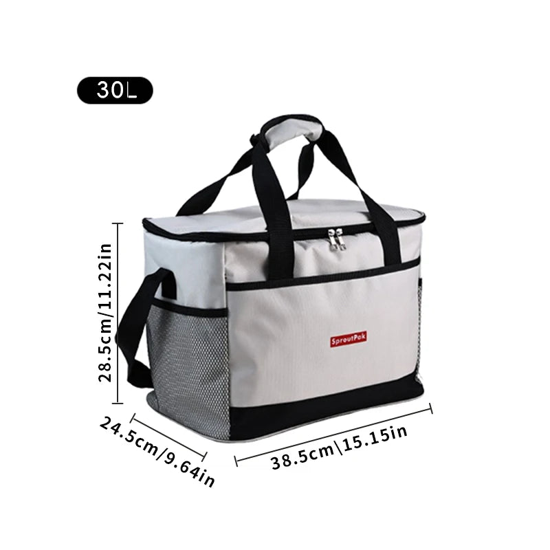 Insulated Lunch Bag - Large Capacity, Waterproof Bento Cooler with Strap