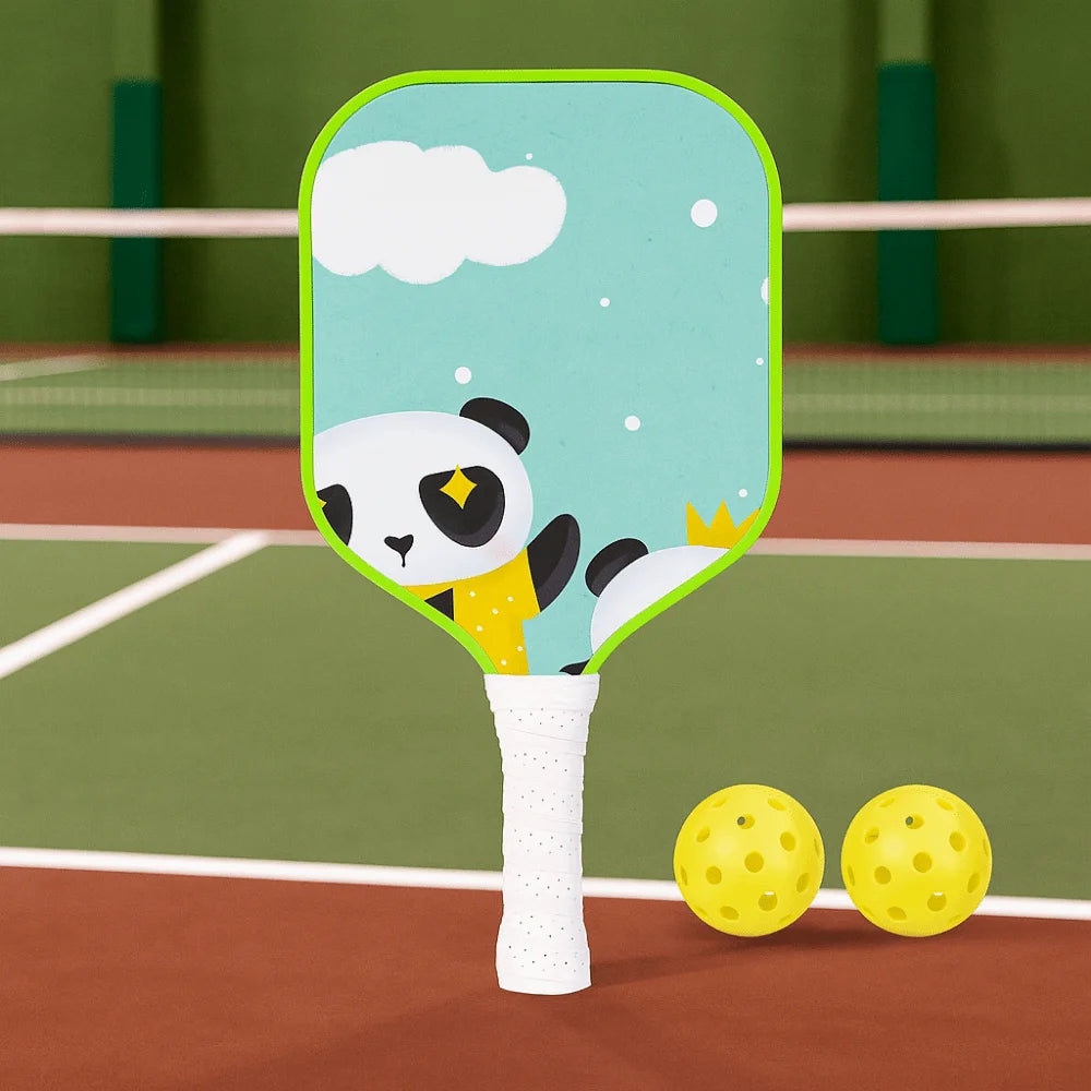 Kids' Cartoon Pickleball Set - Lightweight Rackets with Fun Design