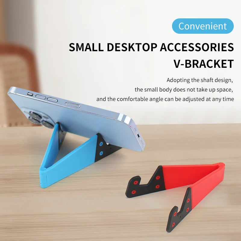 V-Shaped Universal Foldable Phone Stand - Adjustable Holder for Tablets