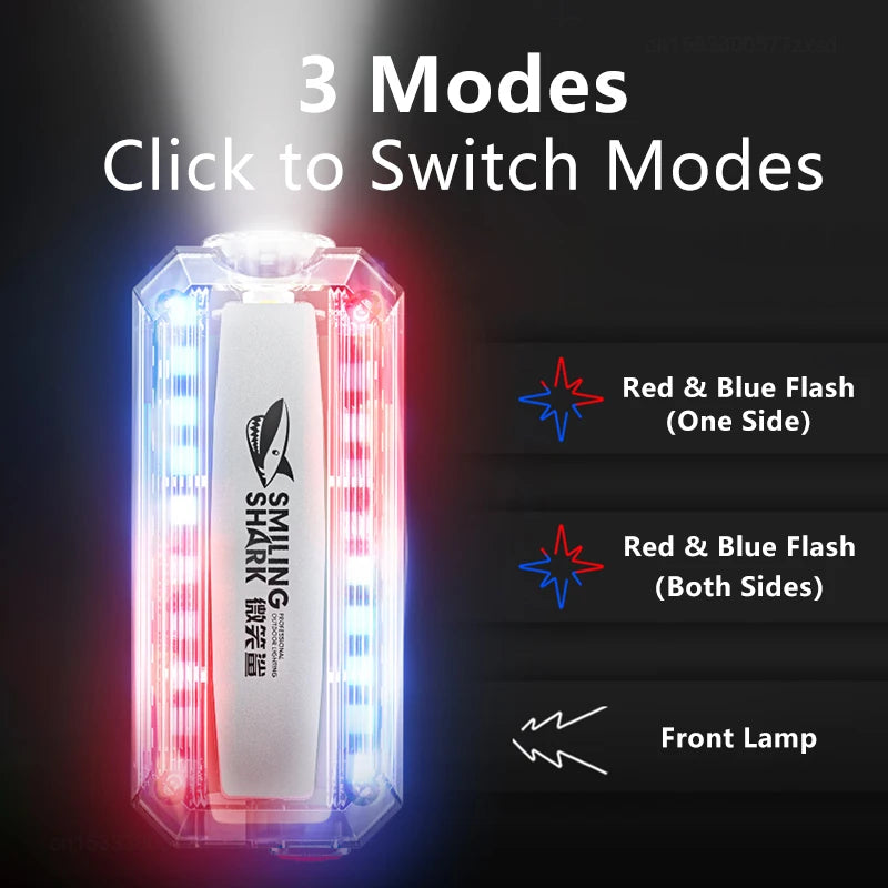 Rechargeable Strobe Light LED Flashlight with Shoulder Clip - JD007