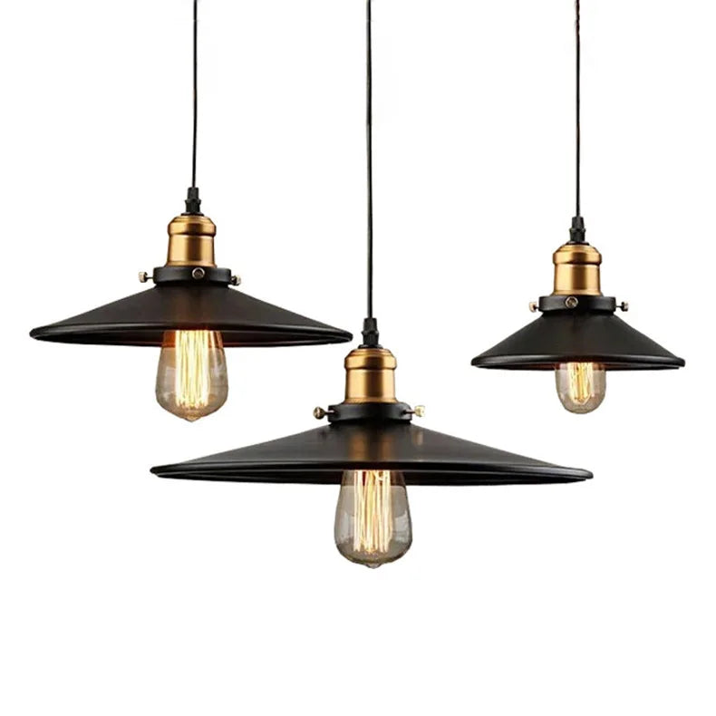 Vintage Industrial Black Pendant Light - Modern Attic Lamp