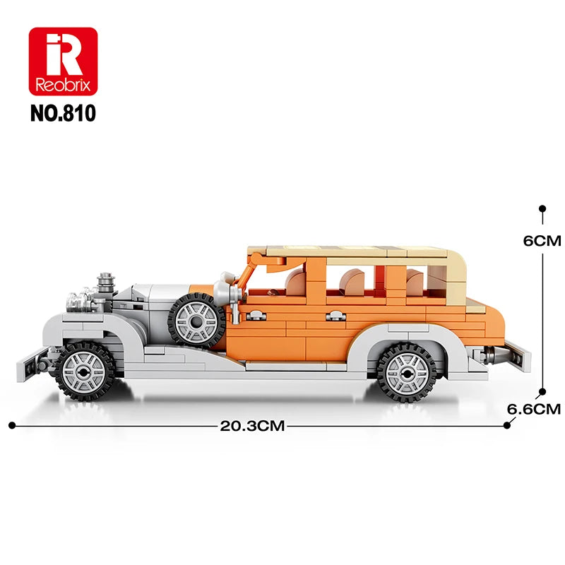 2024 Classic Vintage Racing Car Building Blocks - Super Sport Toy