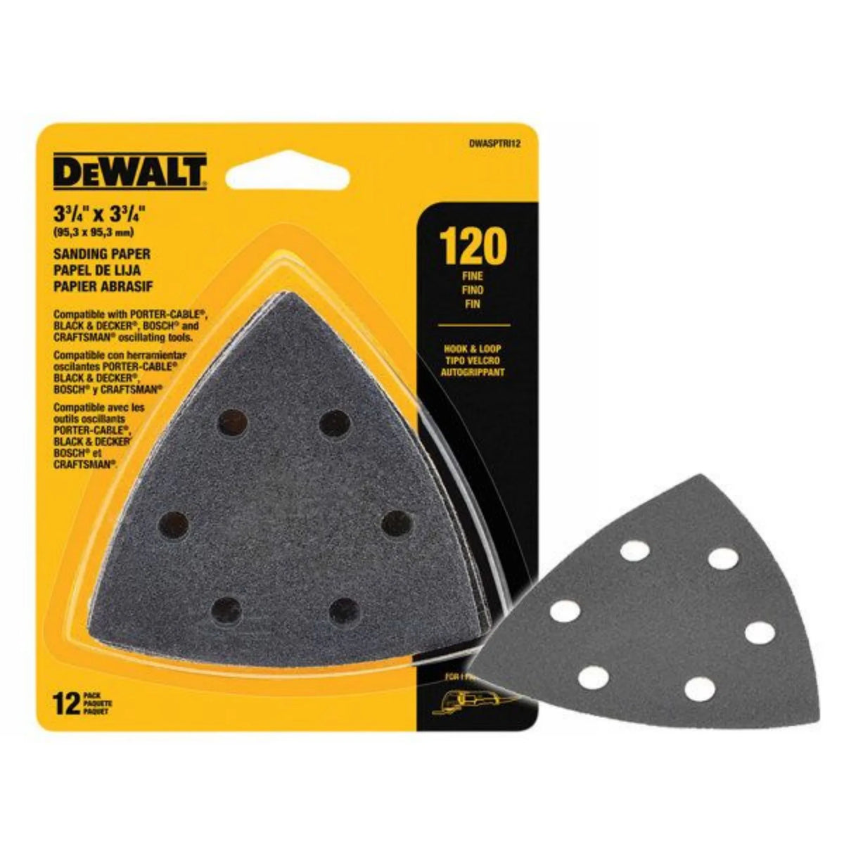 DEWALT Oscillating Sanding Pad 12PCS - Versatile Power Tool Accessory Kit