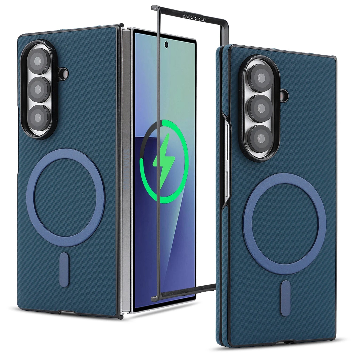 Slim Carbon Fiber Leather Case for Samsung Galaxy Z Fold - Ultra Thin