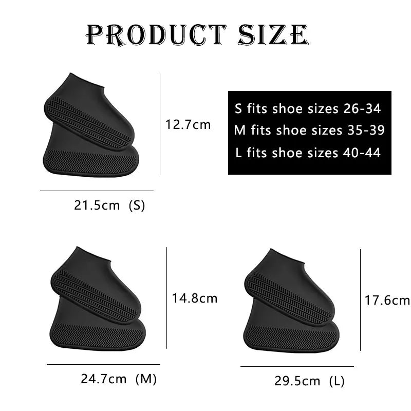 Waterproof Non-Slip Shoe Covers - Reusable Outdoor Rain Boot Protectors