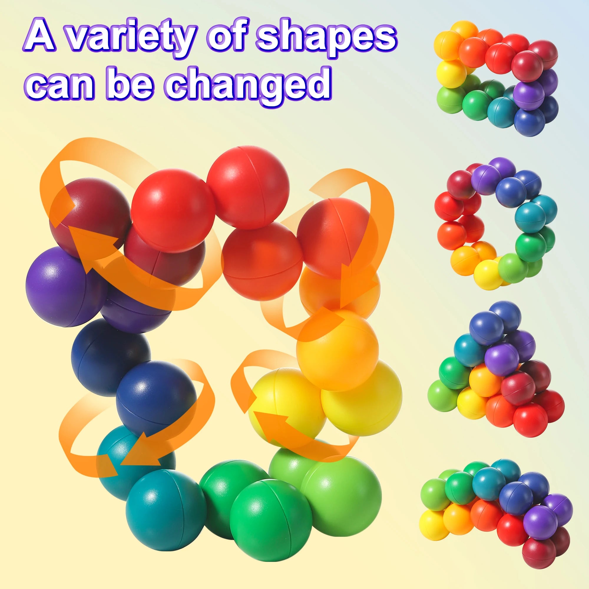 AIUAZA Sensory Rainbow Ball for Stress Relief & Creative Play