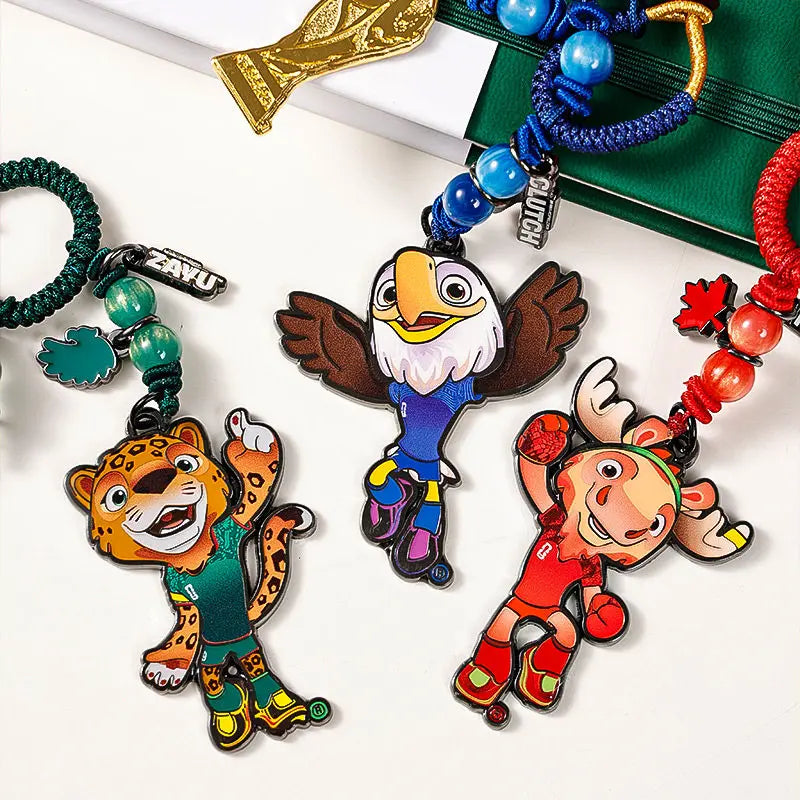 FIFA 2026 World Cup Mascot & Trophy Keychain Charm for Fans