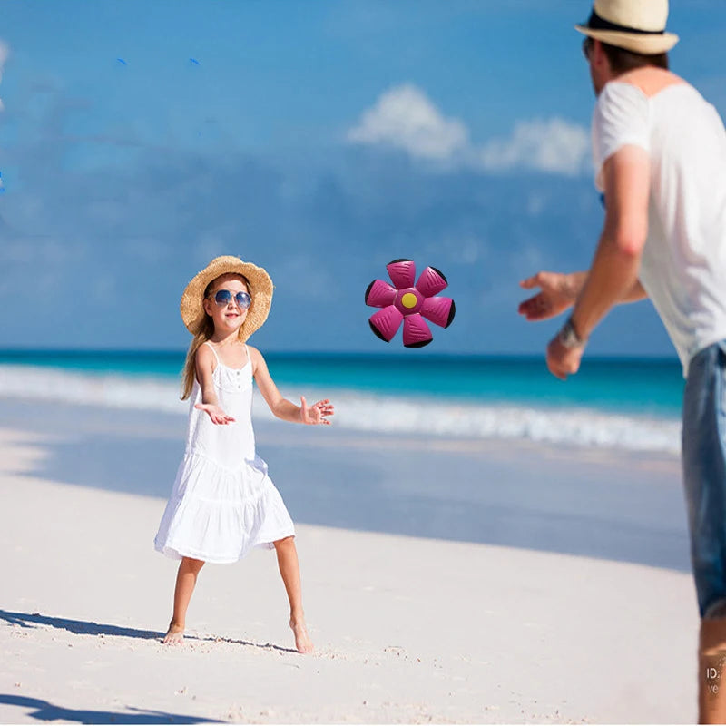 Datgo Blue Flying Saucer Ball - Fun Outdoor Toy for Kids & Adults