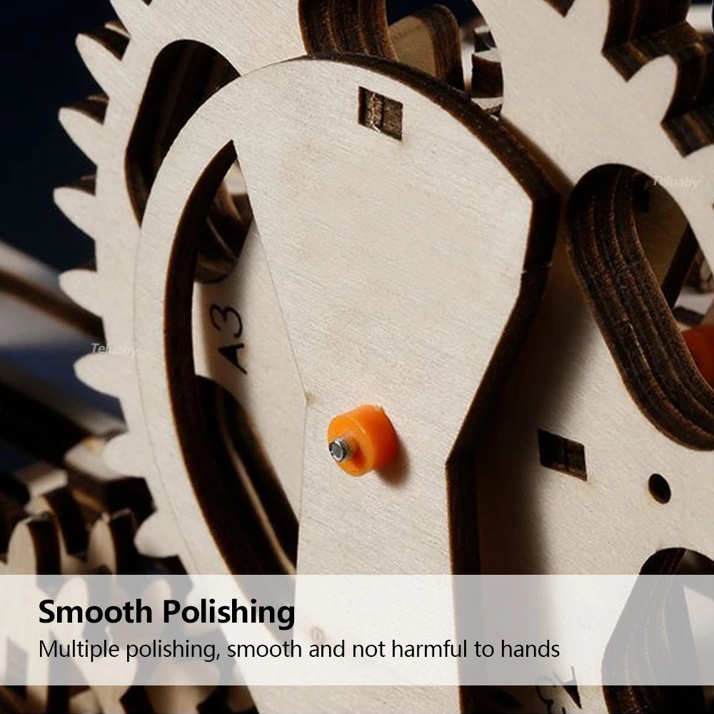 3D Wooden Puzzle Marble Run Set - DIY Mechanical Model Kit for All Ages