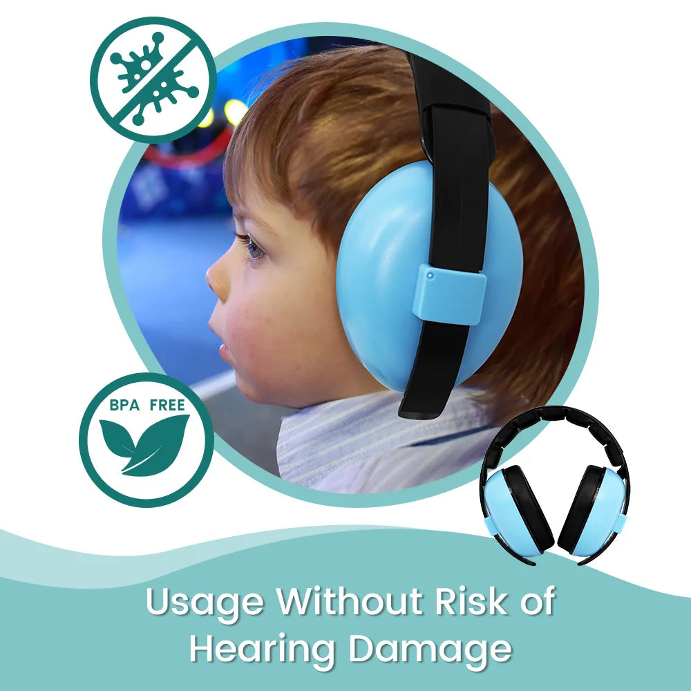 Noise Reduction Baby Ear Muffs with Adjustable Headband - Comfort & Protection