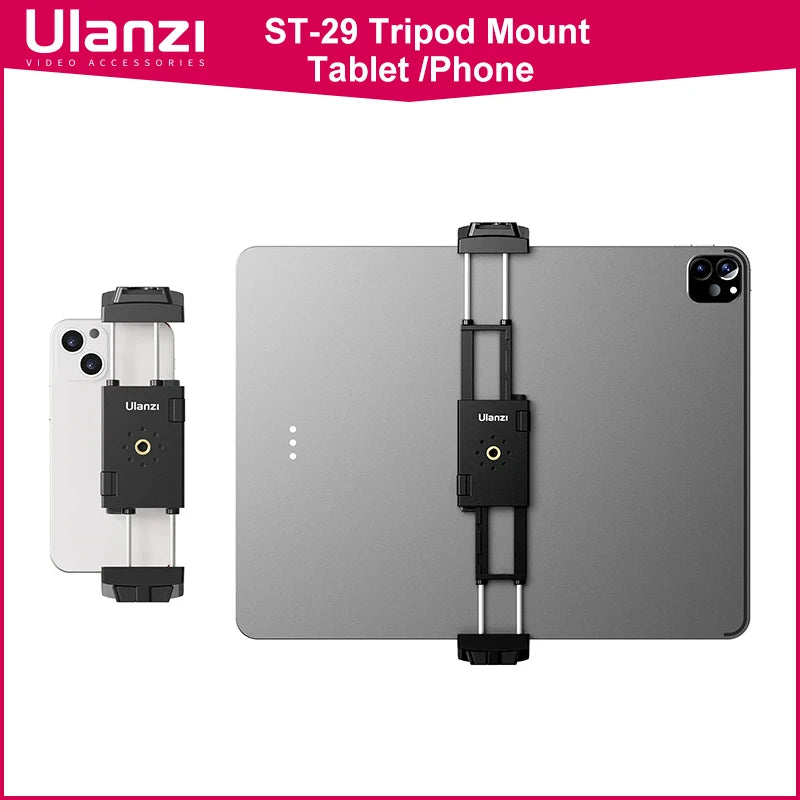 Ulanzi ST-29 Universal Tripod Mount for Tablet & Phone - Versatile Shooting