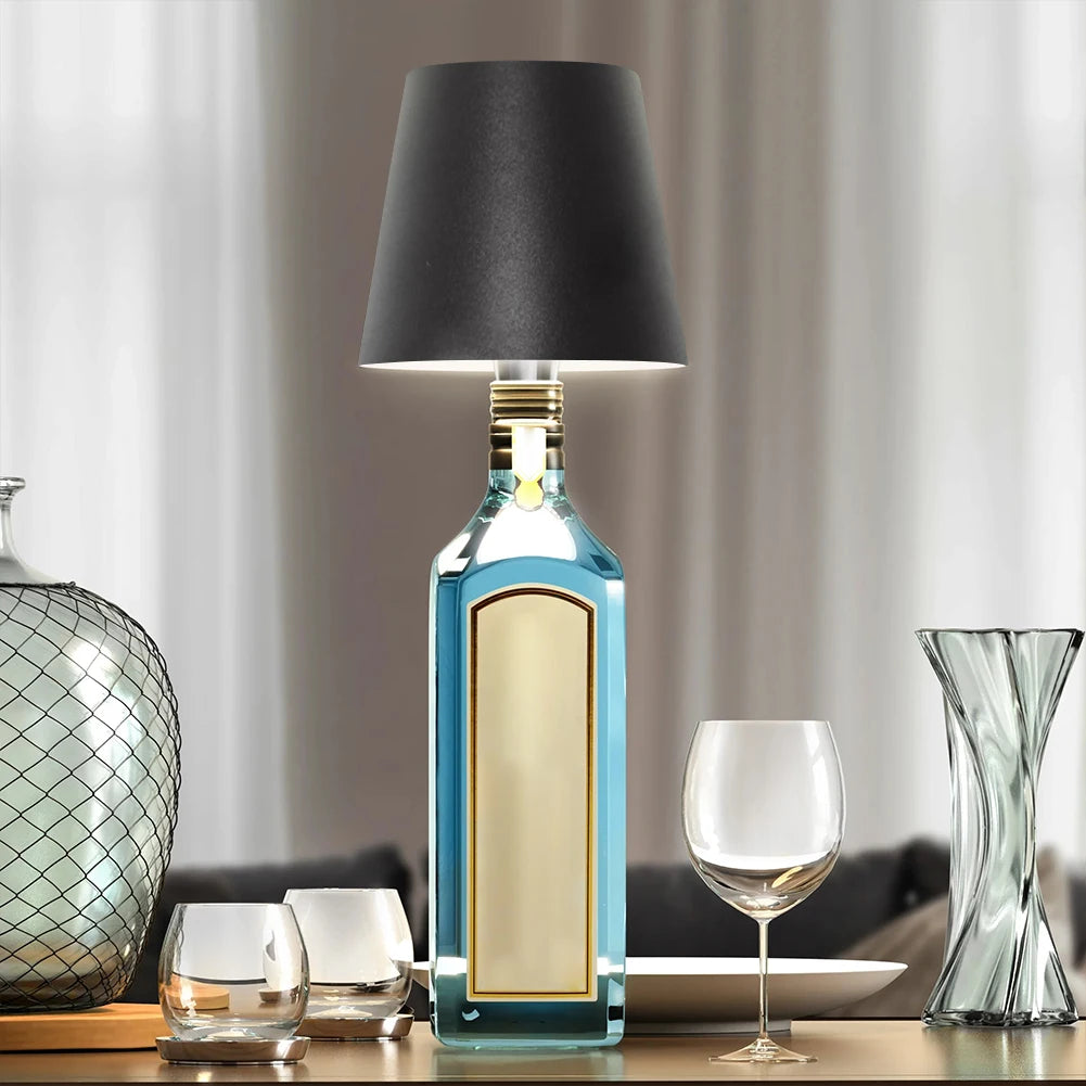APWIKOGER Portable Dimmable LED Wine Bottle Touch Lamp - 4000mAh
