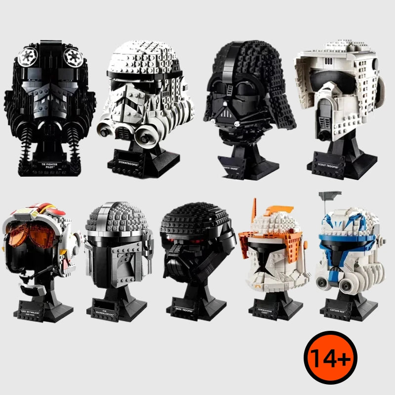 Darth Vader TIE Fighter Pilot Helmet Building Blocks - Ultimate Gift!