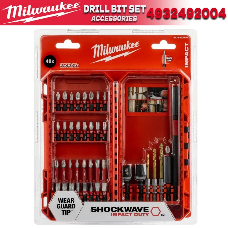 Milwaukee 40-Piece SHOCKWAVE Impact Duty Drill Bit Set - Durable & Versatile