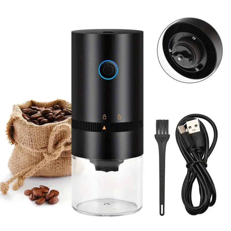 USB Rechargeable Coffee Grinder - Adjustable & Portable Grinding