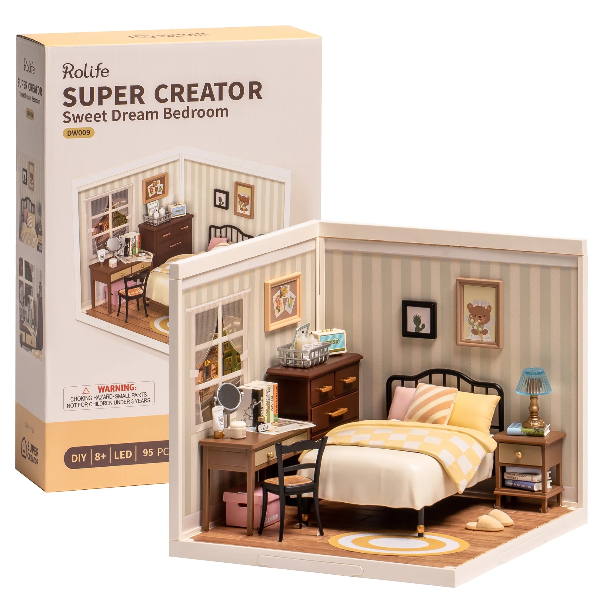 Robotime 3D Puzzle Toy Miniature House - Sweet Dream Bedroom Kit