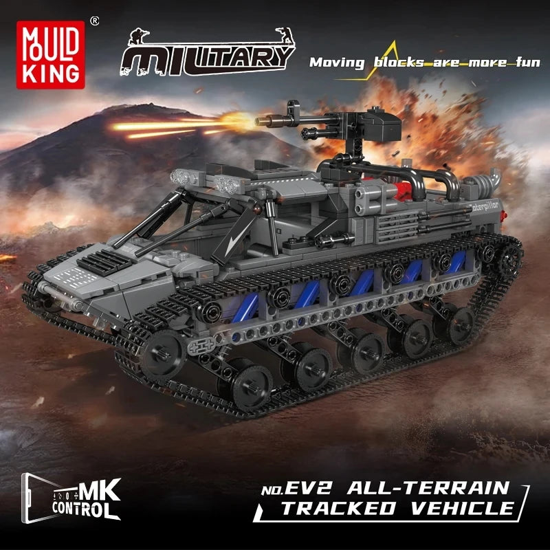 Remote Control All-Terrain Block Tank Model - Fun Building Experience