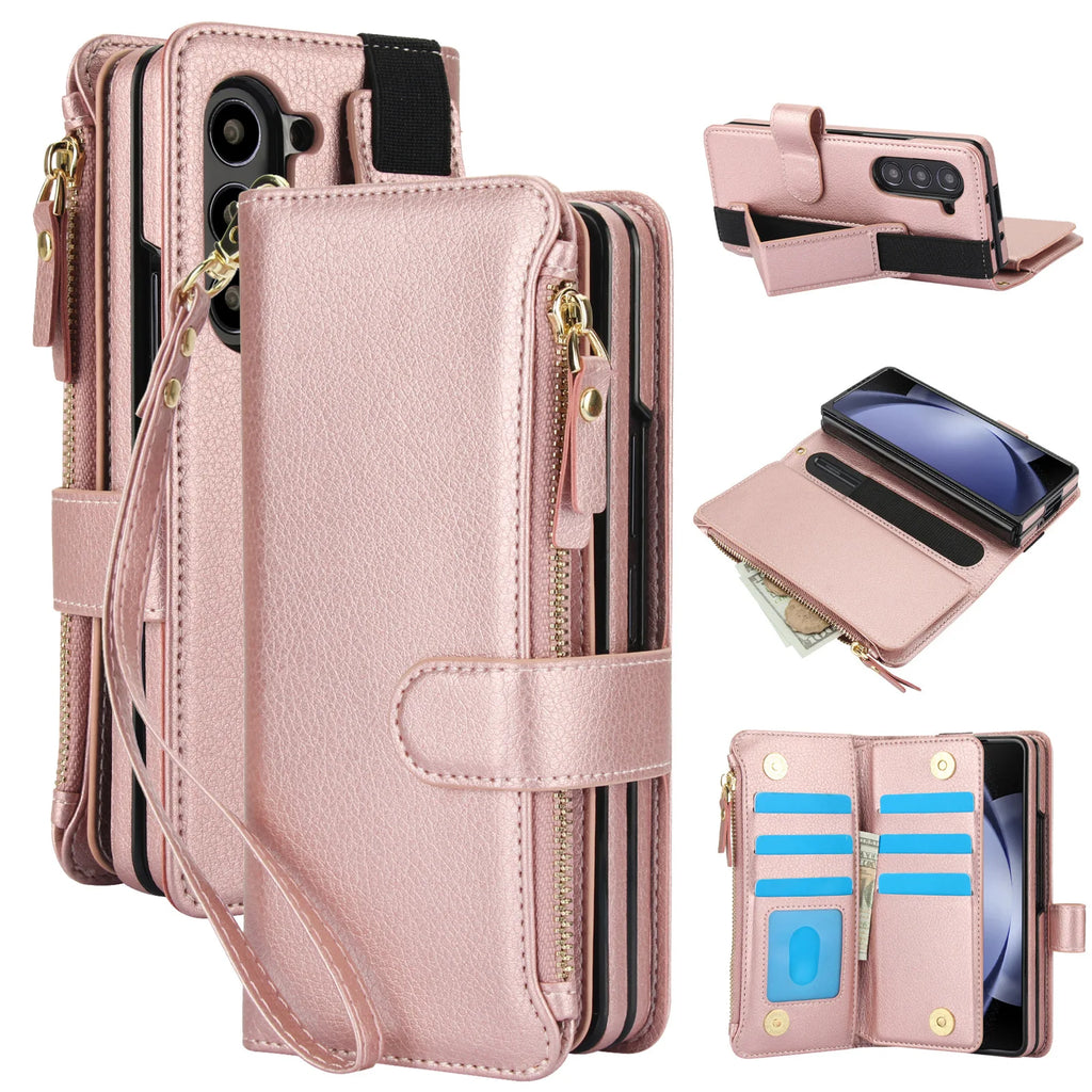 Stylish Crossbody Leather Phone Case for Samsung Galaxy Z Fold Series