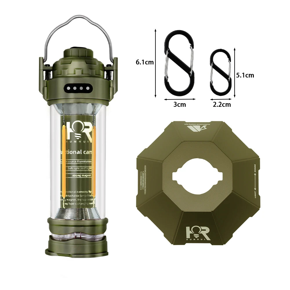 DOTWISE 3000mAh Portable Retro Camping Lantern - Waterproof & Dimmable