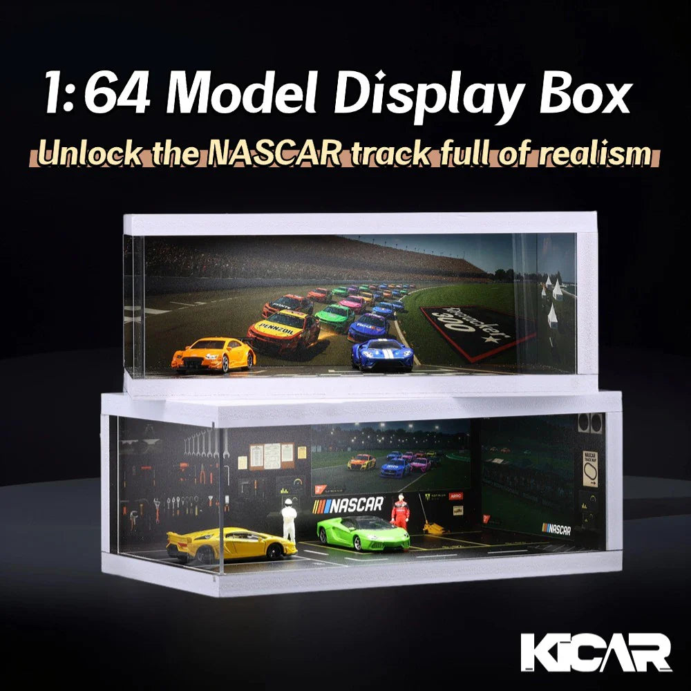 Vibrant LED Garage Scene Model 1:64 for Collector's Displays