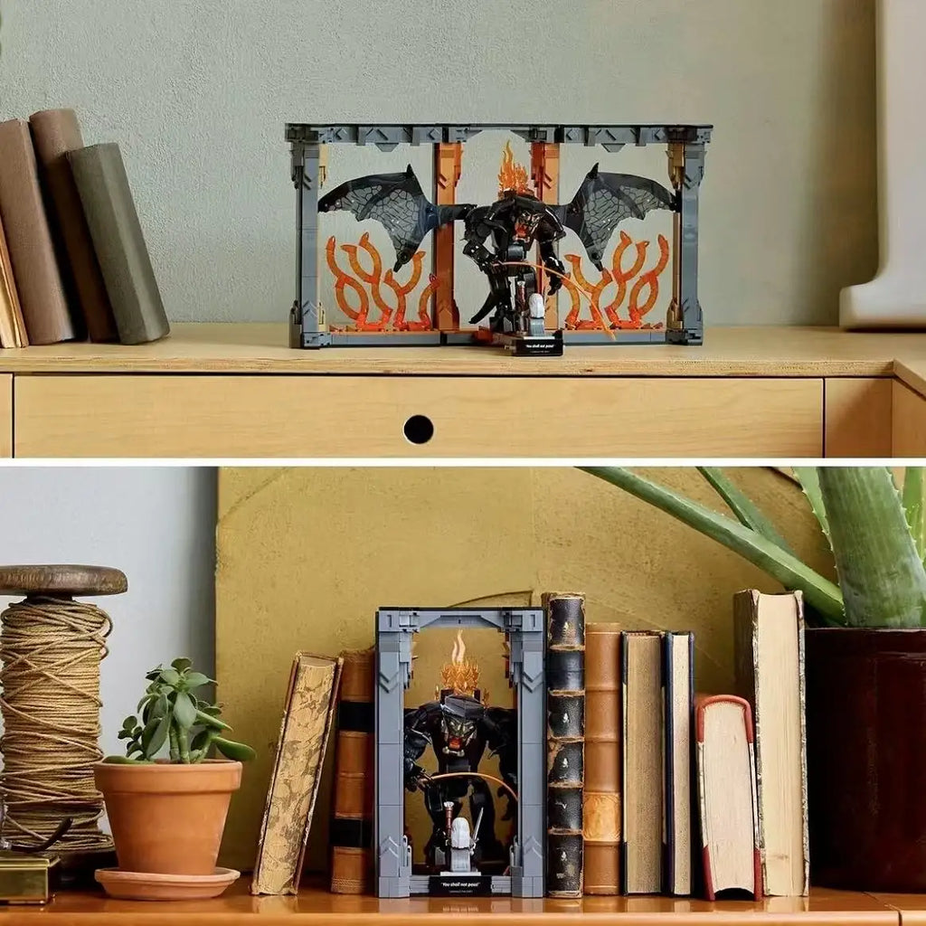 Enchanting Balrogs Book Nook Model - Creative Building Blocks