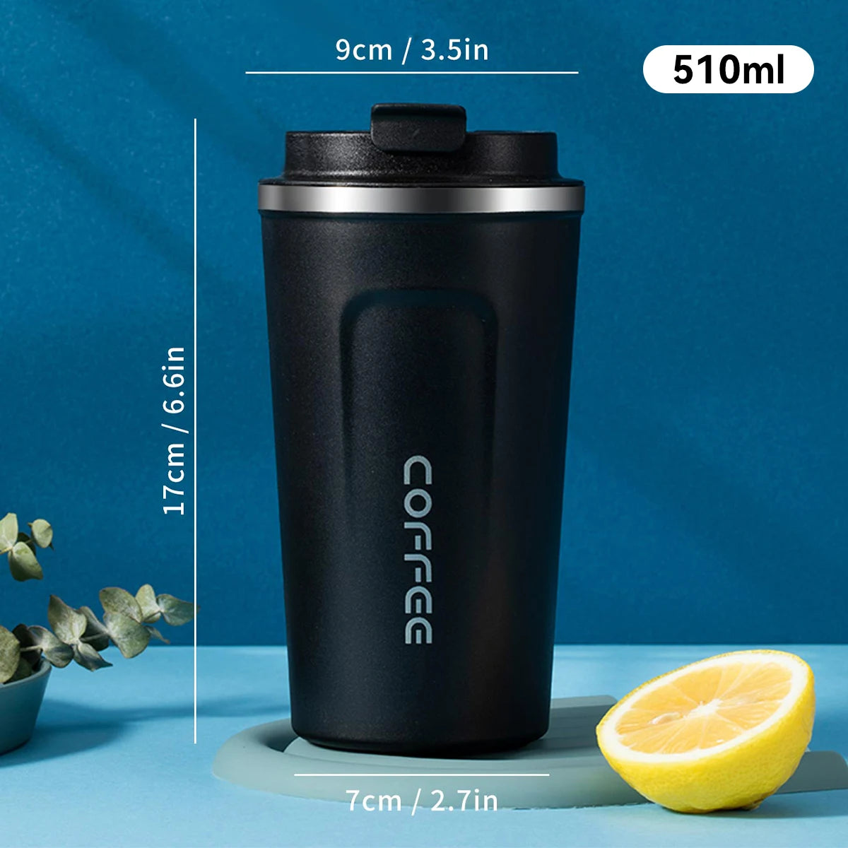 510ML Double Wall Insulated Stainless Steel Travel Coffee Mug