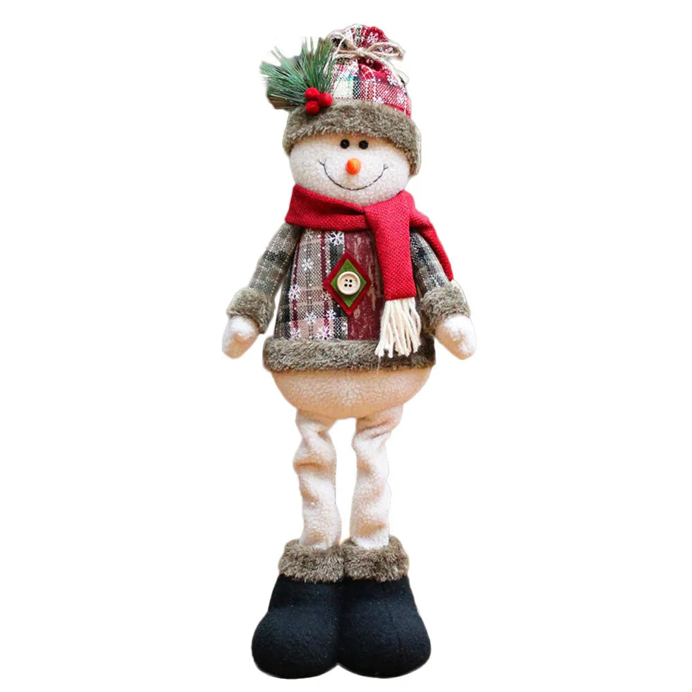 18" Plush Christmas Doll - Santa, Snowman, Elk | Festive Flannel Decor