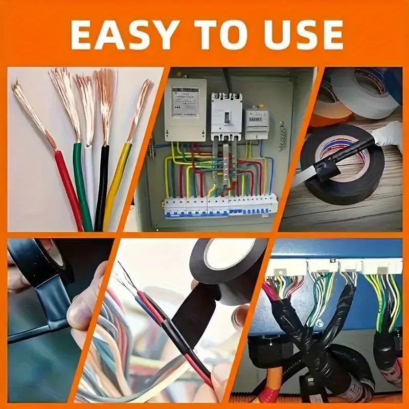 50m High-Temperature Resistant Rubber Electrical Tape for DIY & Industrial Use