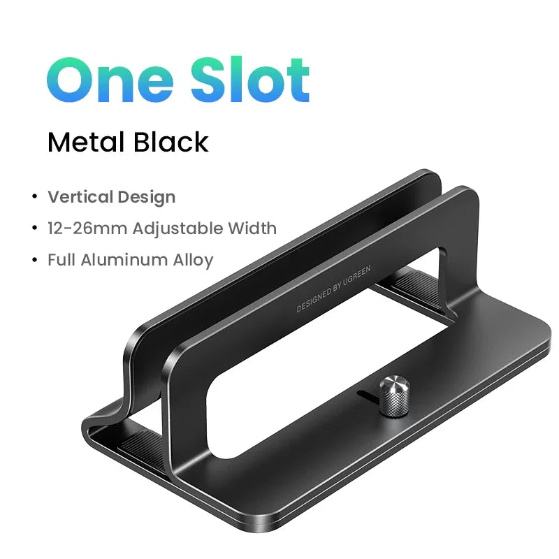 UGREEN Vertical Laptop Stand - Triple Slot Aluminum Holder