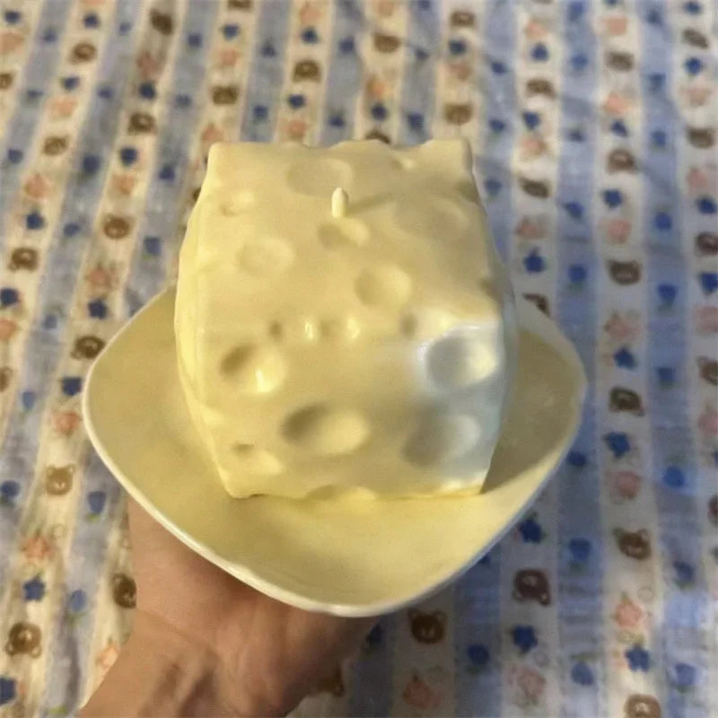 Jumbo Cheese Cube Stress Ball - Shapeable Squeeze Toy for Stress Relief