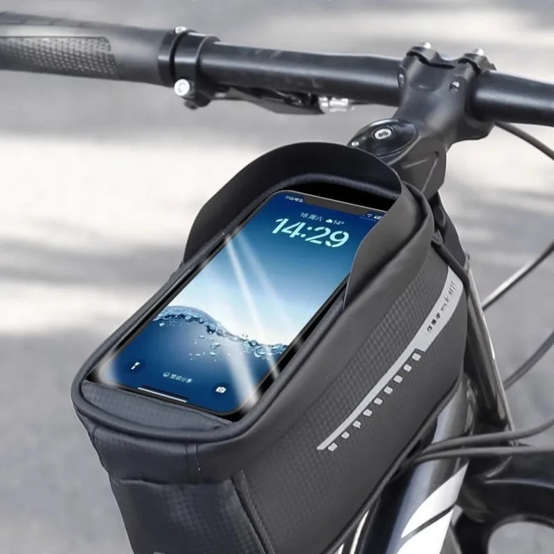 Waterproof Bike Frame Bag with Touch Screen & Sun Visor - Cycling Gear
