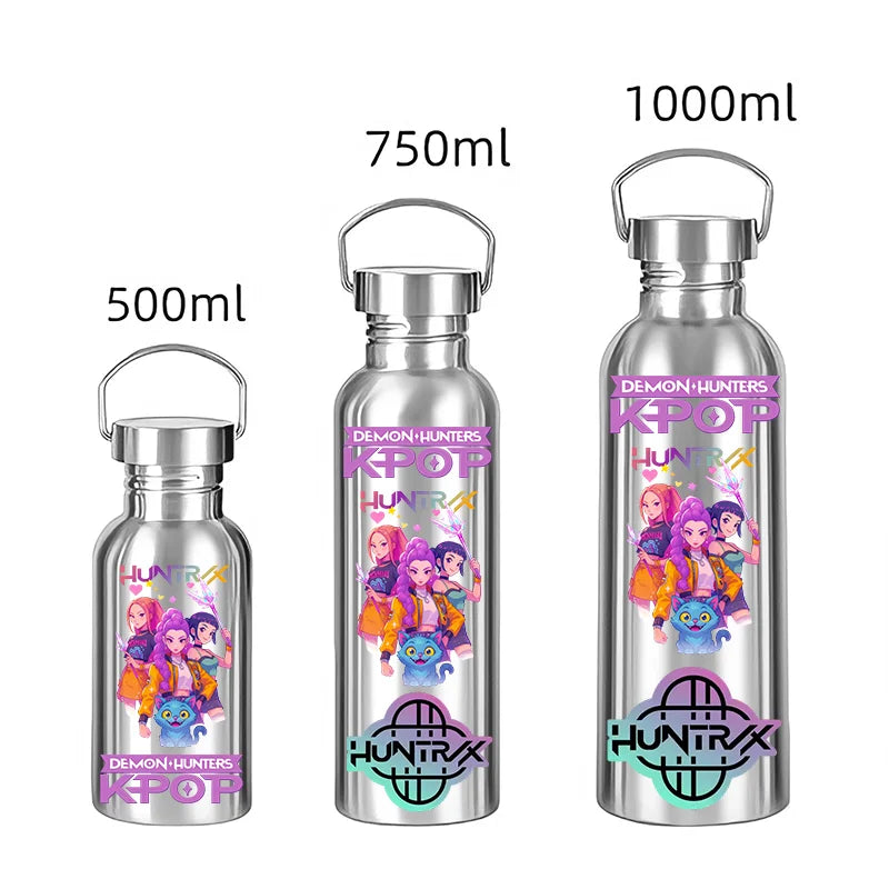KPop Style Stainless Steel Water Bottle - 500/750/1000ML
