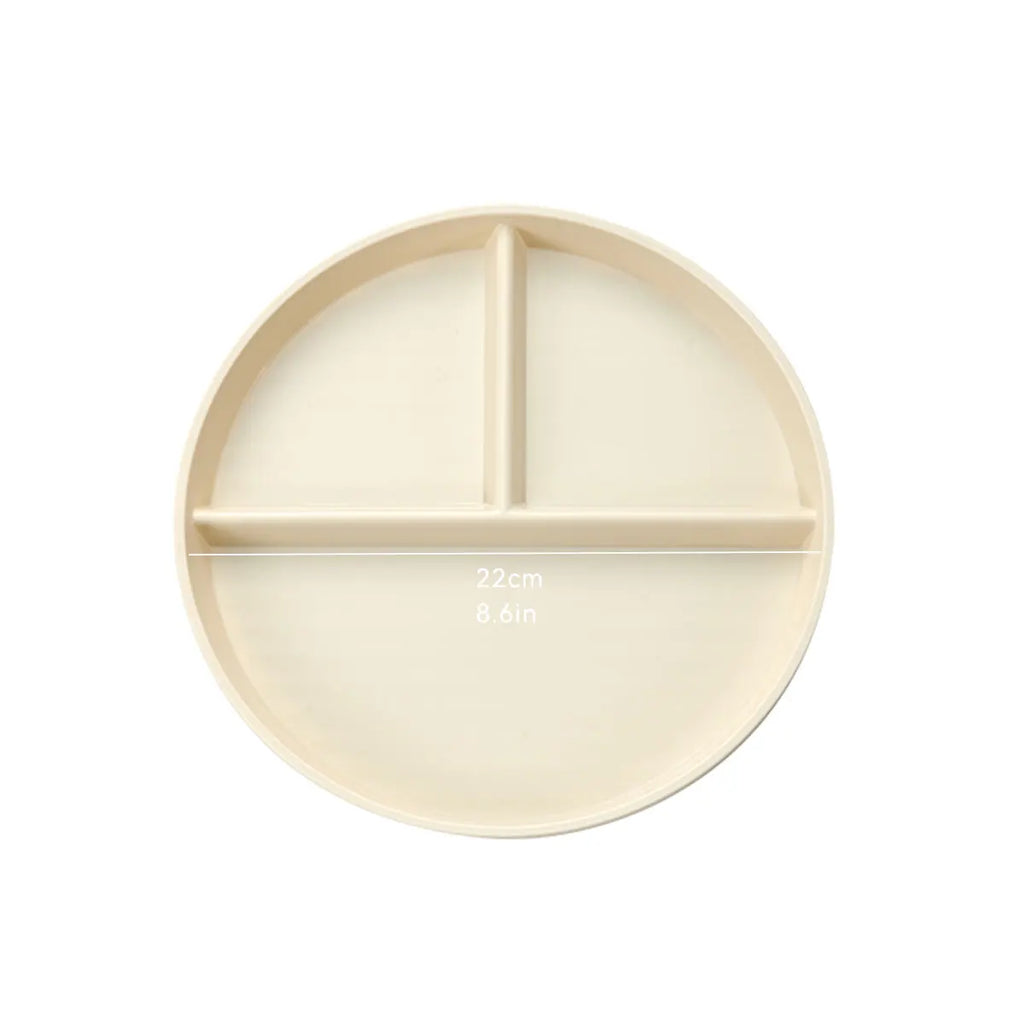 Divided Round Reusable Food Plate - Dishwasher & Microwave Safe