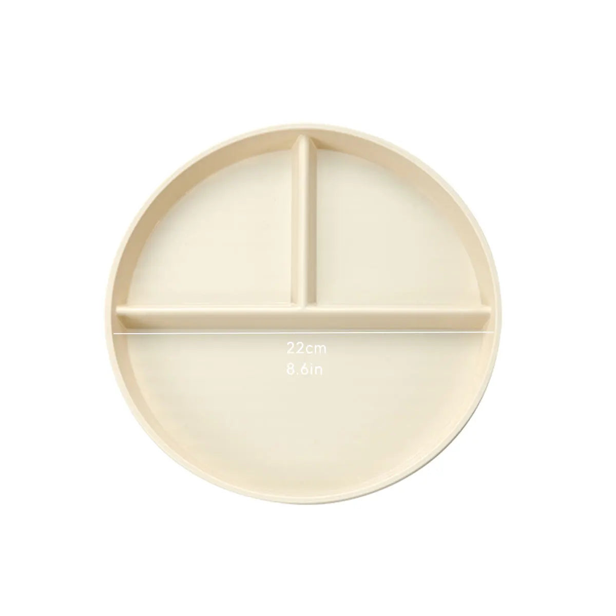 Divided Round Reusable Food Plate - Dishwasher & Microwave Safe