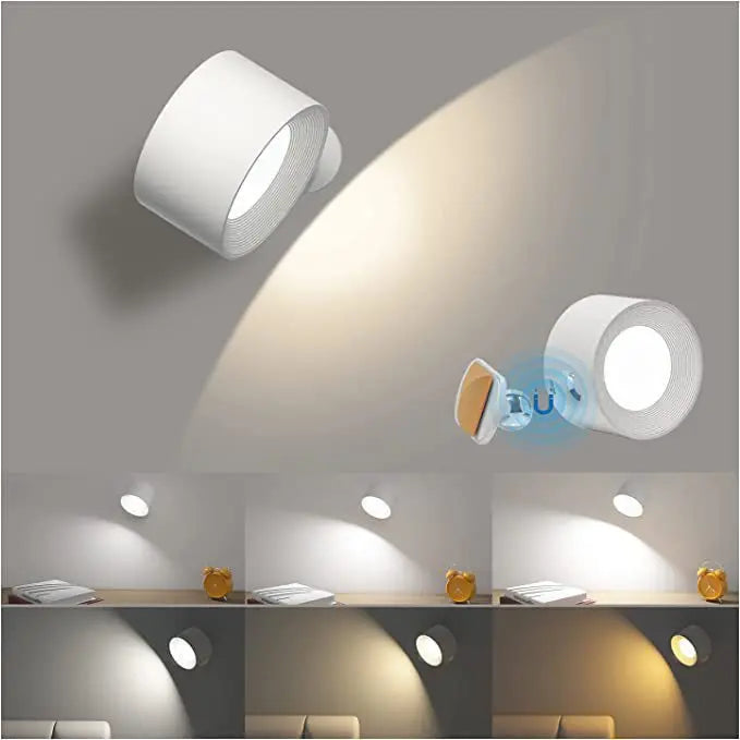 Magnetic Touch Rechargeable Wall Lamp with Remote & Dimmable Lighting