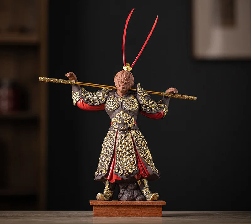 Ceramic Sun Wukong Figure - Unique Anime Sculpture for Home Decor