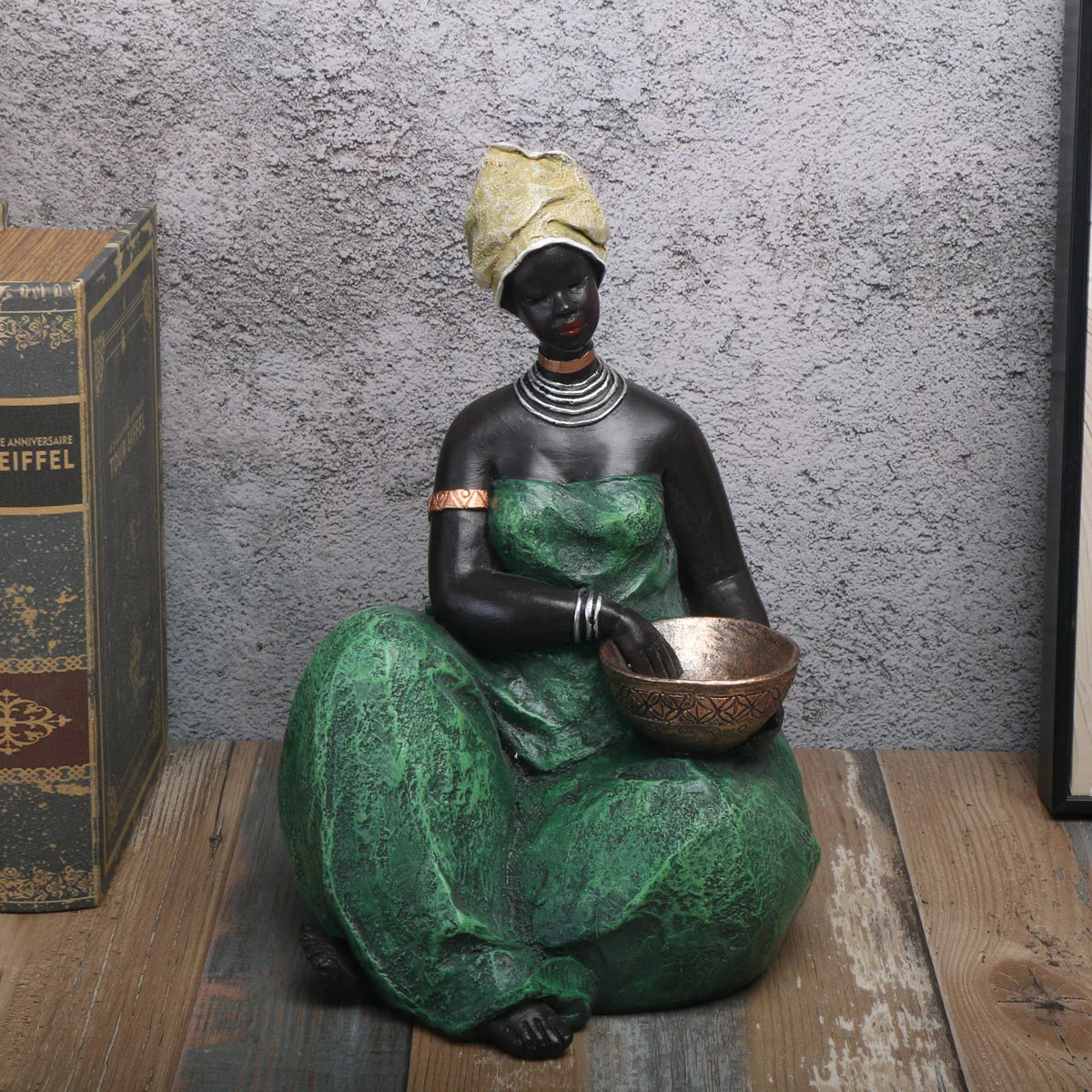 Exquisite Vintage African Tribal Woman Figurine - Unique Home Decor
