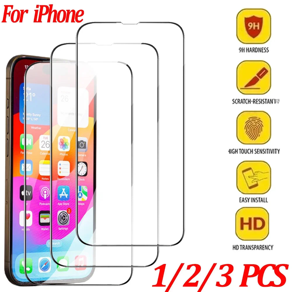 Premium Tempered Glass Screen Protector for iPhone 11-17 Models