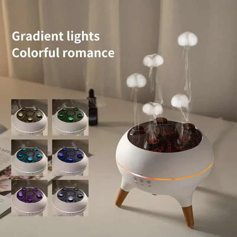 Dynamic Jellyfish Humidifier & Aroma Diffuser w/ Remote & LED Lights