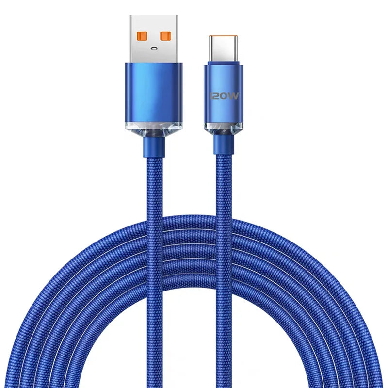 120W USB Type-C Fast Charging Cable for Samsung, Xiaomi, & More