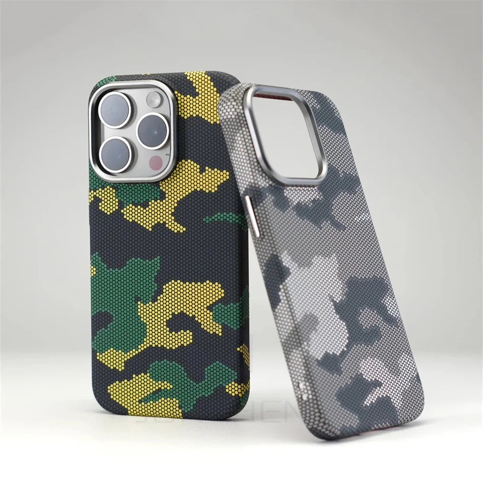 Magnetic Carbon Fibre Pattern Case for iPhone 13/14/15 Pro Max