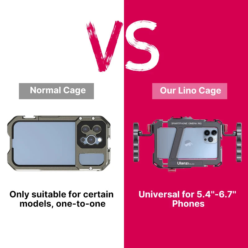 Ulanzi Lino Phone Cage Vlog Rig for iPhone & Android Photography