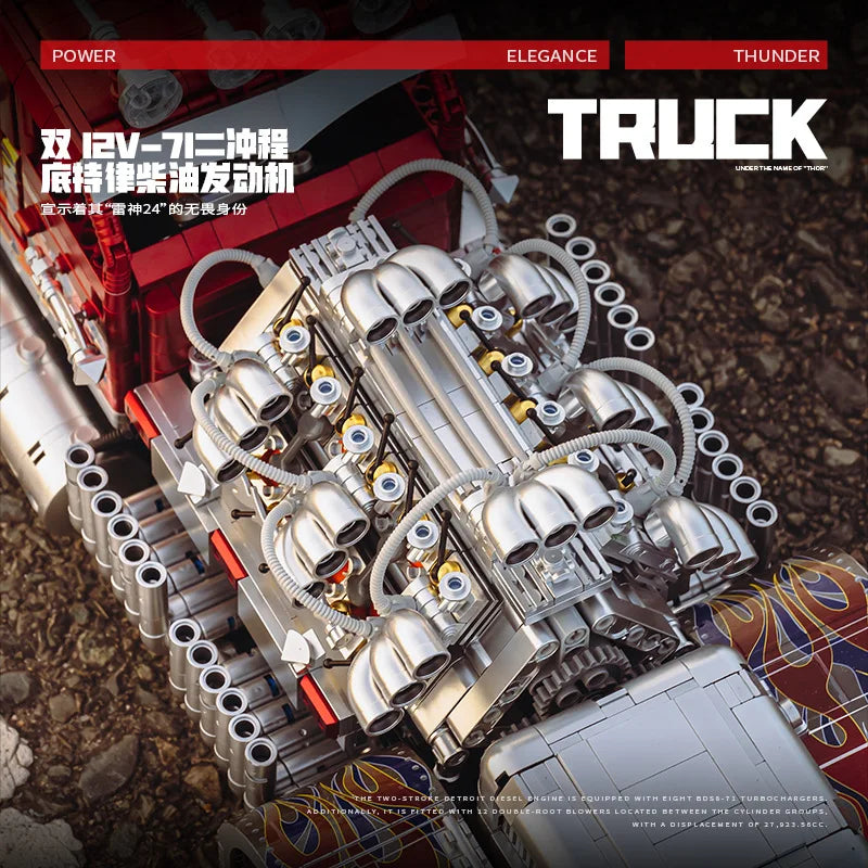MOULD KING 3485PCS Heavy Truck Building Blocks for Kids - Awesome Gift!