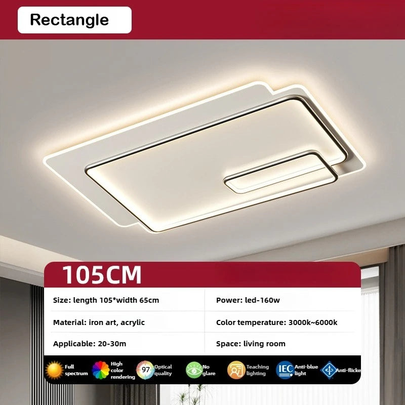Smart Dimmable LED Ceiling Lamp - Modern Acrylic Fixture for Home