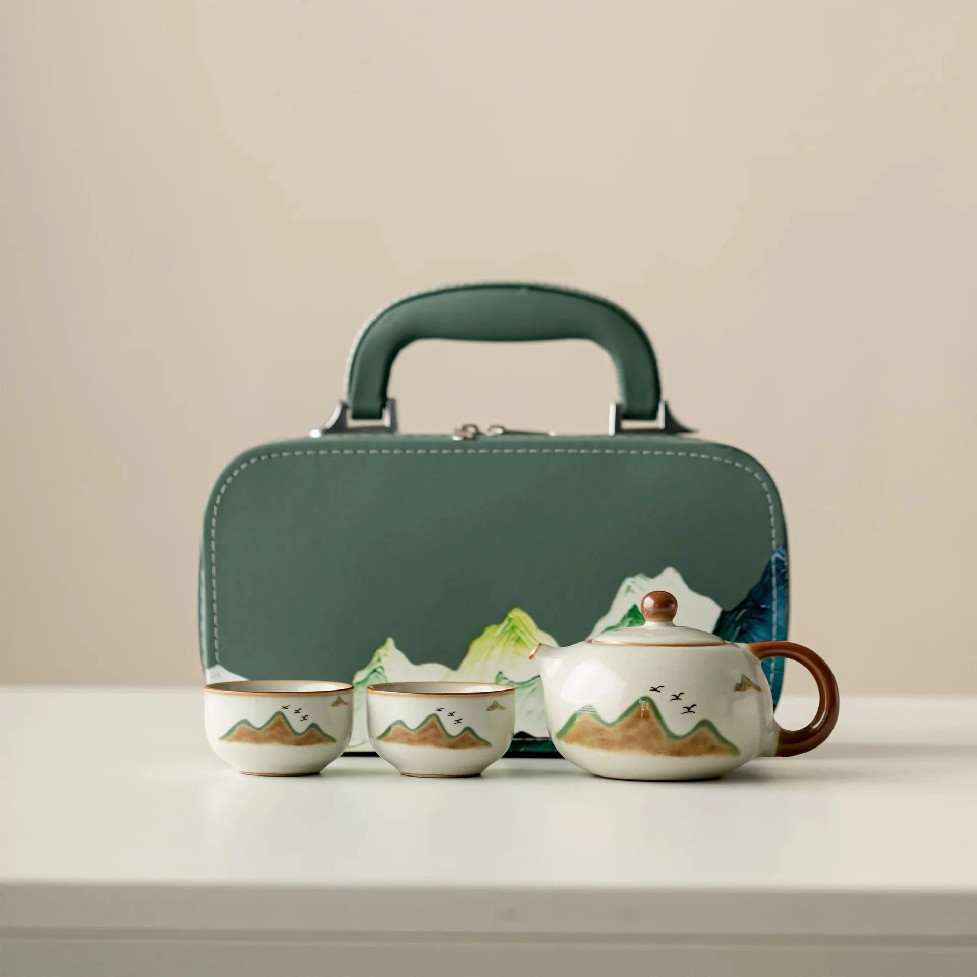 Elegant Portable Travel Tea Set - Anti-Scalding & Customizable