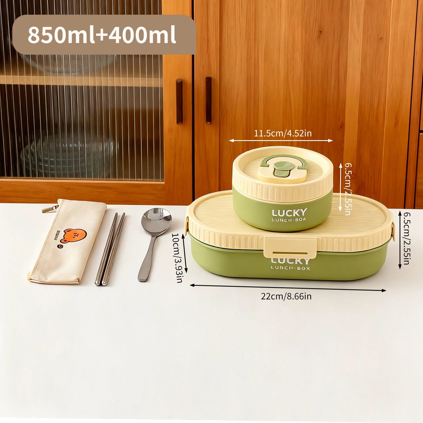 850ML Stainless Steel Thermal Bento Lunch Box - Perfect for Kids