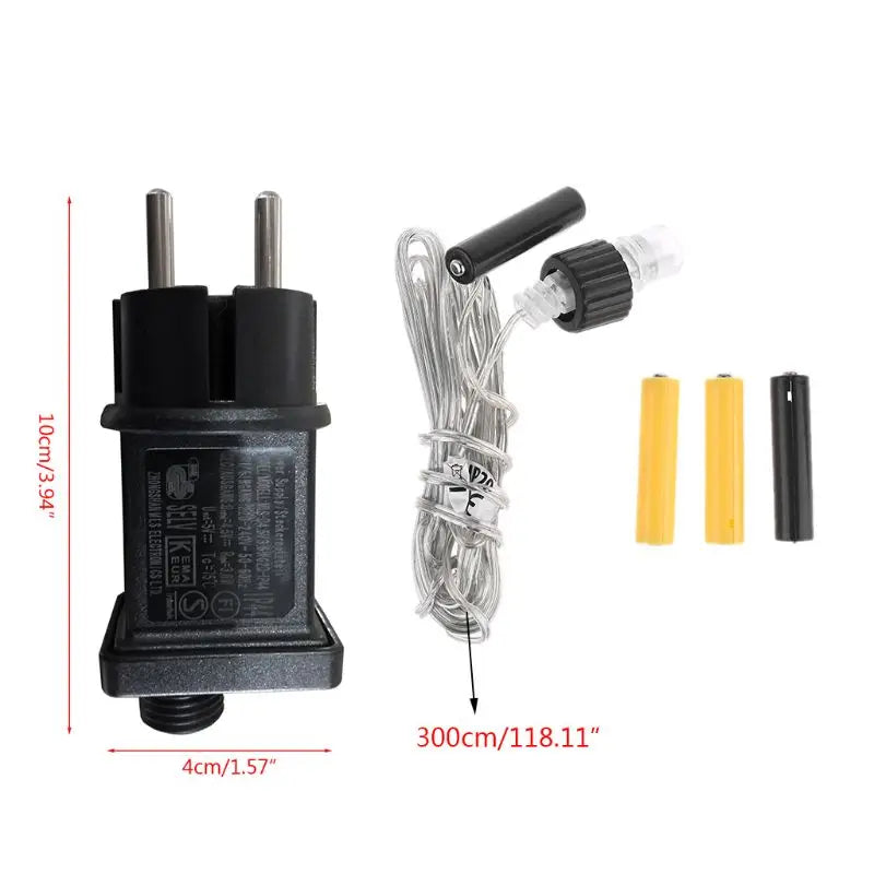 EU Plug Power Adapter - AA/AAA Battery Eliminator for LED Lights