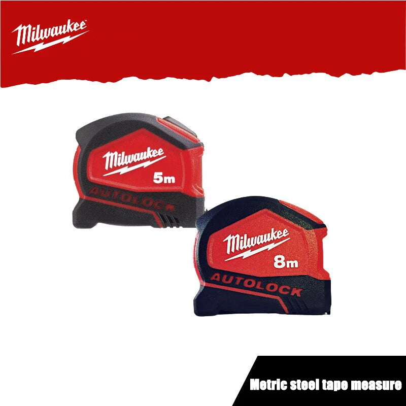 Milwaukee 5m & 8m Precision Self-Locking Tape Measure – Durable & Accurate