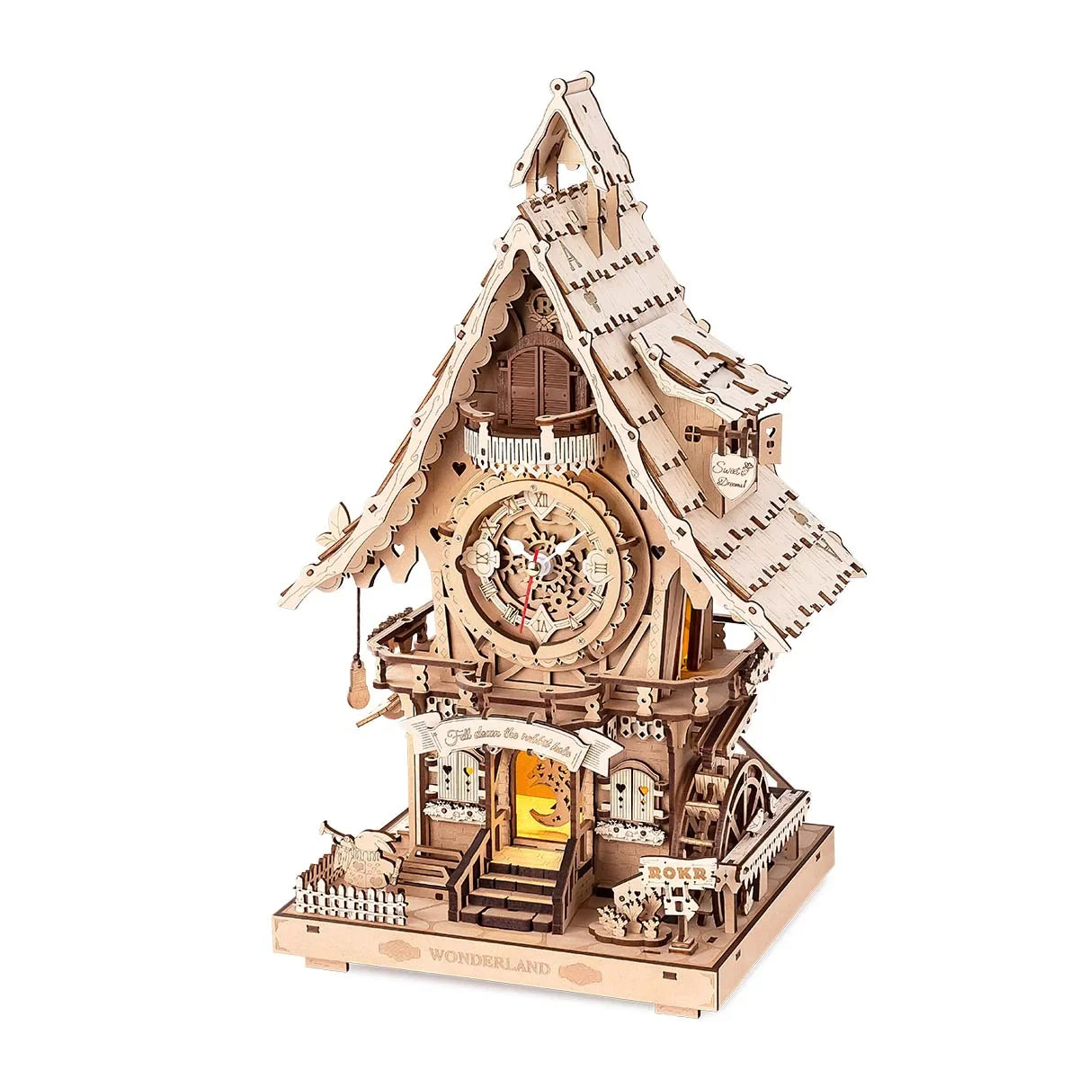 Robotime ROKR Cuckoo Clock: Unique 3D Wooden Puzzle Home Decor